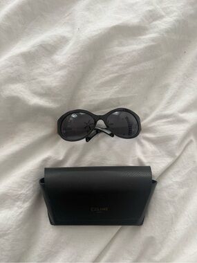 Celine Black Oversized Round Sunglasses with Case